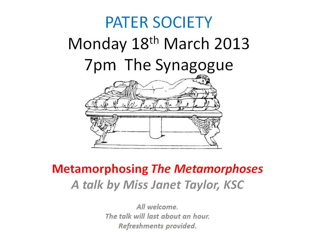 Metamorphosing the Metamorphoses