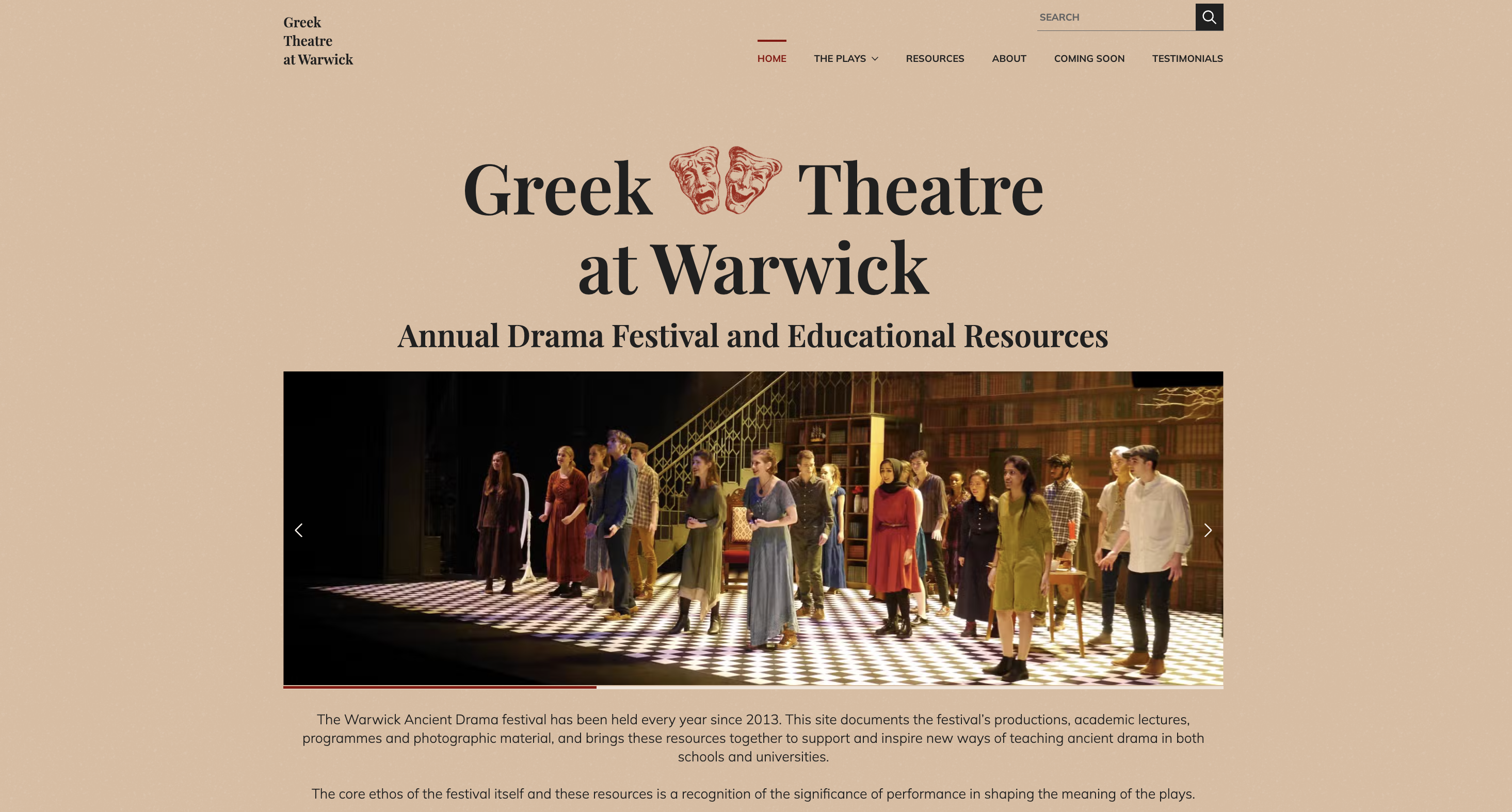 Rich Archive of Greek Theatre Resources at Warwick University